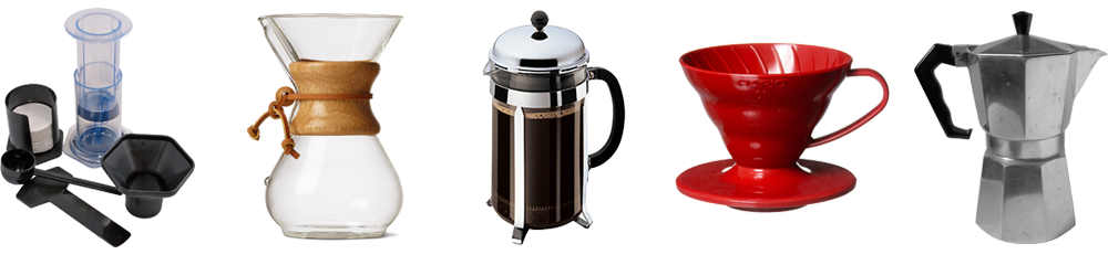 Aeropress - V60 - French Press - Moka Pot - Chemex